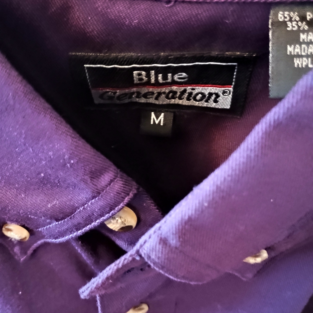 Men's Purple Button-Down Shirt - Picture 3 of 3